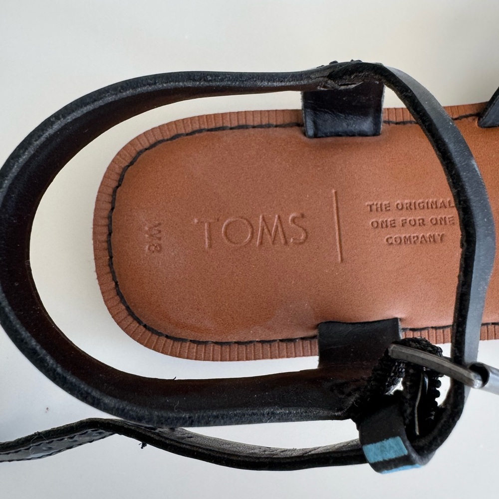 Toms Black Braided Sandals - Picture 3 of 3